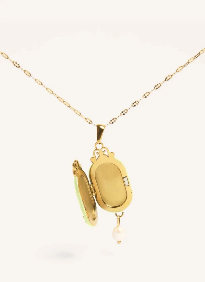 Palas - "Le Secret" Collar Largo | Verde Pálido