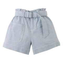Gingersnaps - Shorts cortos con dobladillo fruncido Amara | Azul claro