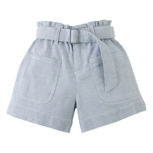 Gingersnaps - Shorts cortos con dobladillo fruncido Amara | Azul claro