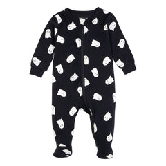 Petit Lem - Pijama con pies de fantasma que brillan en la oscuridad | Negro