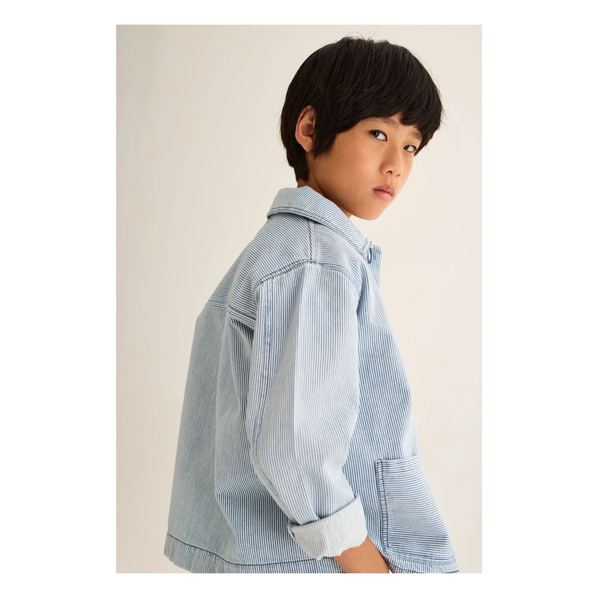 Cozmo - Sobrecamisa vaquera de rayas Ridge | Azul claro