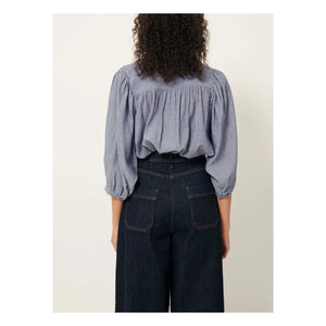 Sessùn - Blusa de línea A | Azul