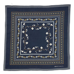 Skall Studio - Pañuelo cuadrado con estampado floral | Azul marino