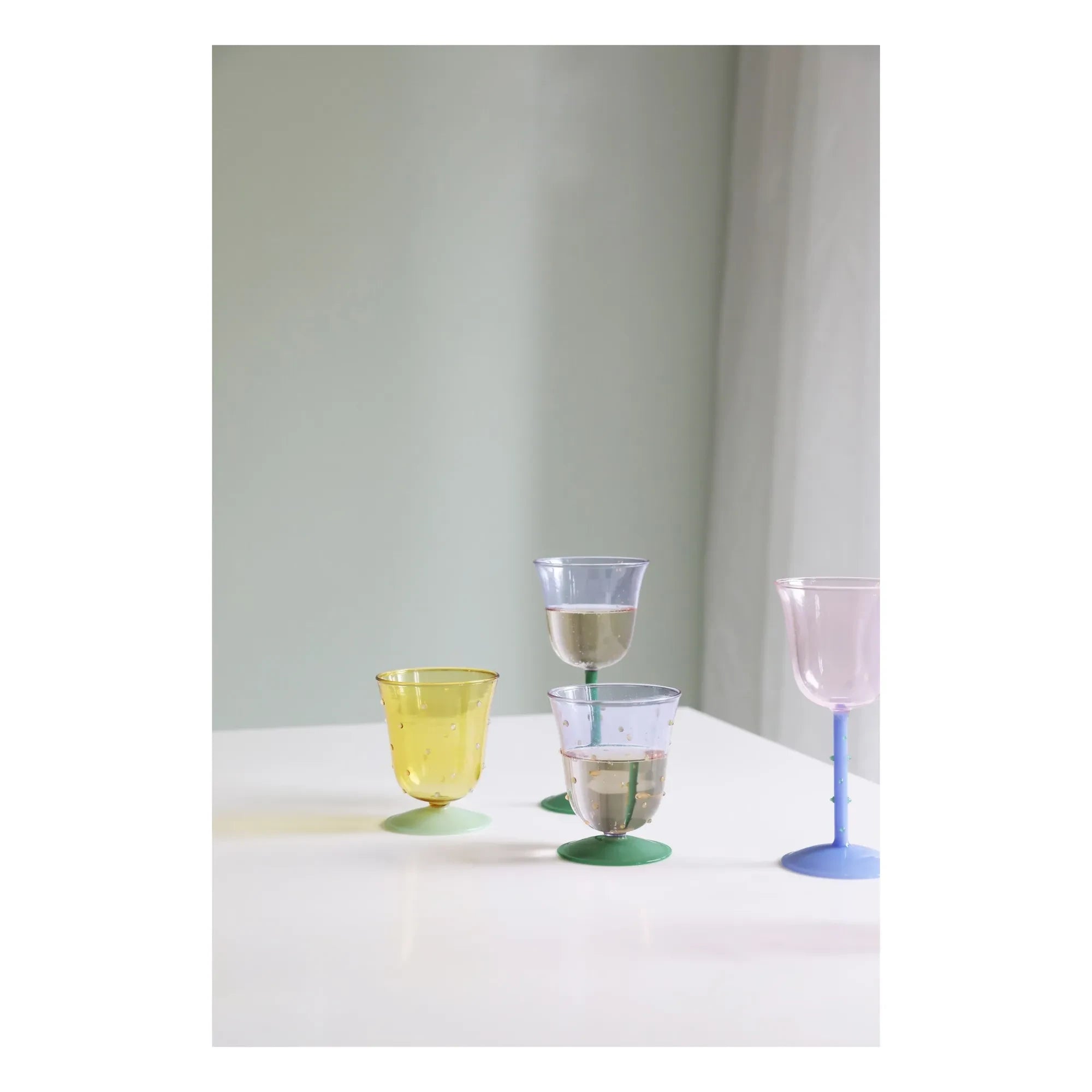 &Klevering - Vasos Dot - Juego de 2 | Amarillo