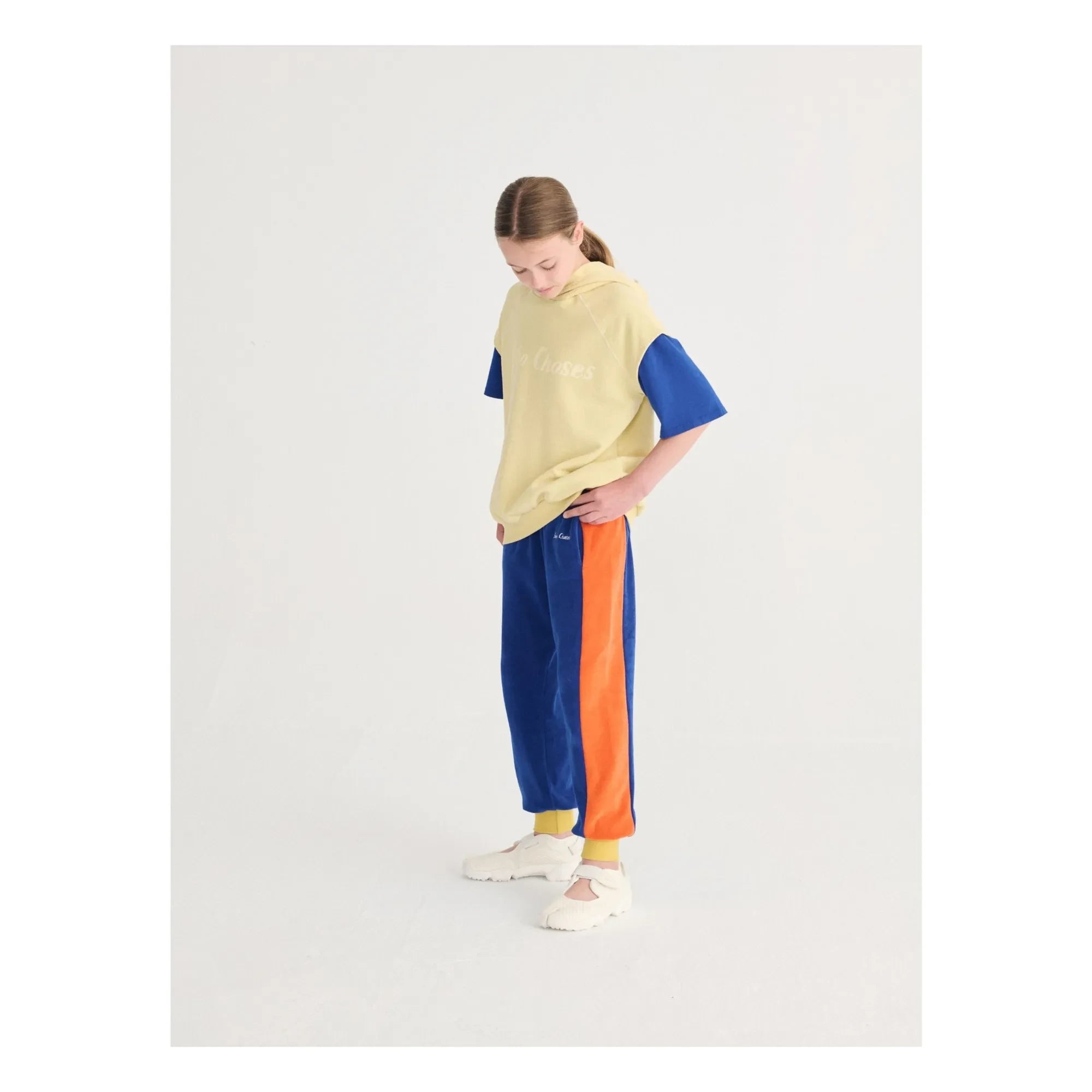 Bobo Choses - Pantalón de chándal de rizo de algodón orgánico con bloques de color | Azul real