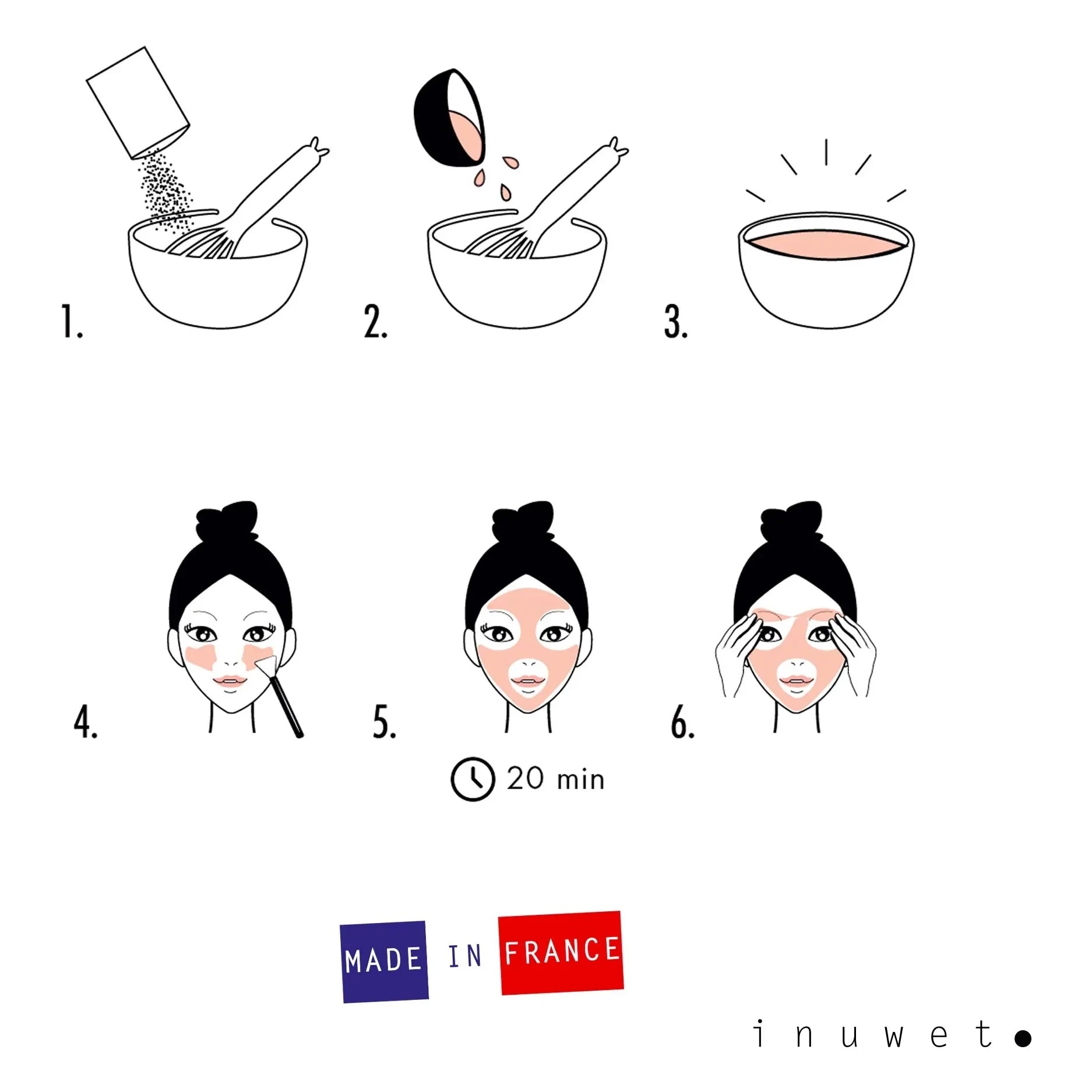 Inuwet - kit de mascarilla en polvo DIY