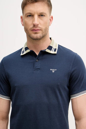 Camiseta de Algodón Callington para Hombre con Cuello Barbour