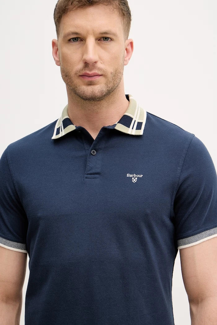 Camiseta de Algodón Callington para Hombre con Cuello Barbour