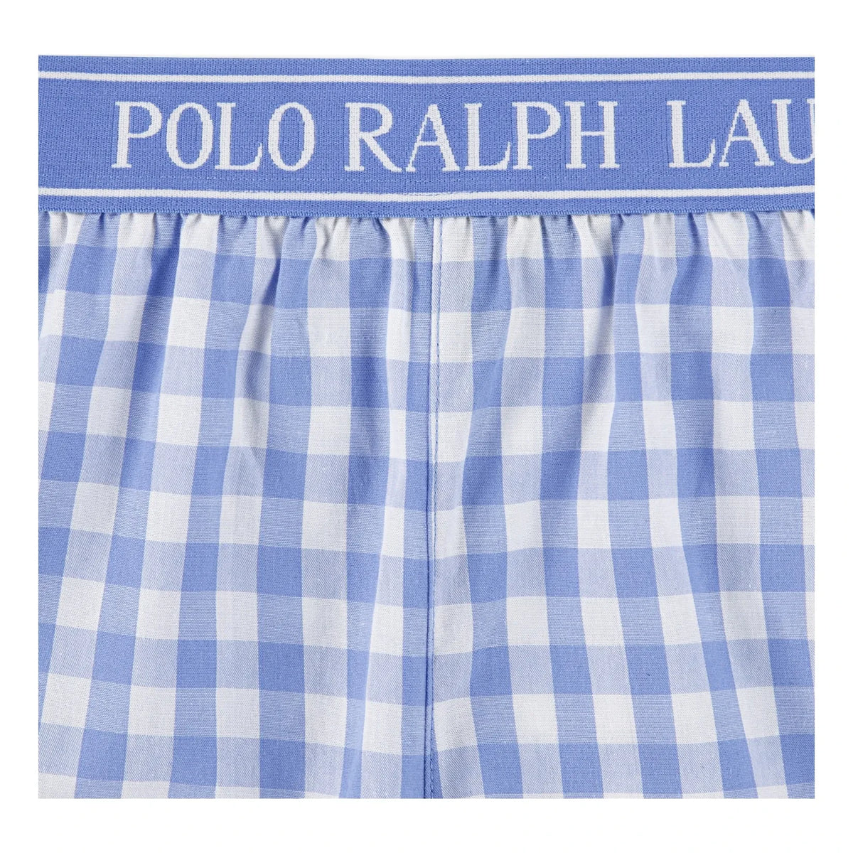 Ralph Lauren - Pijama de camiseta y pantalón corto a cuadros | Azul claro
