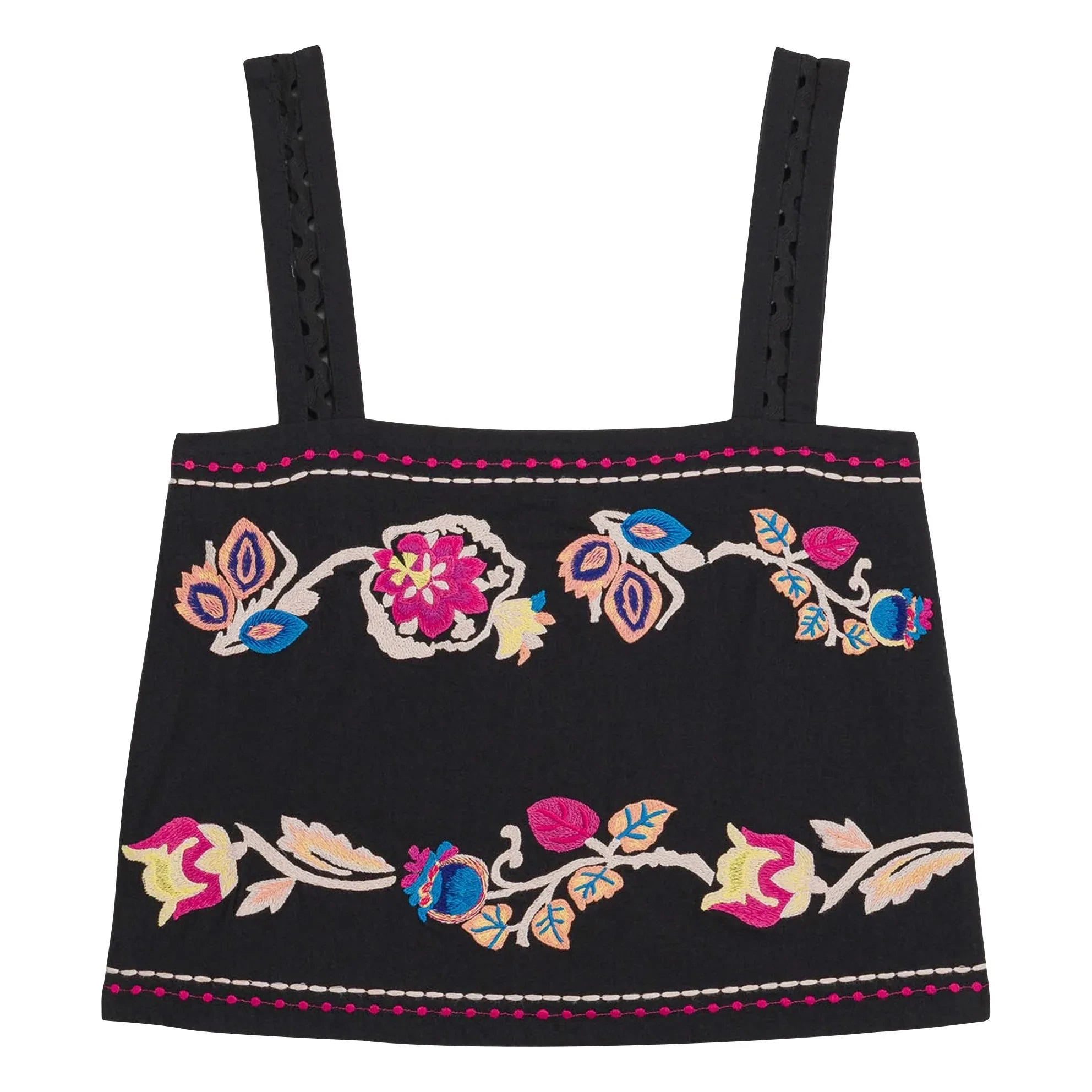 Louise Misha - Top de algodón orgánico Phaedra | Negro