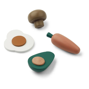 Liewood - Ahşap Sebzeler - 4'lü Set | Yeşil