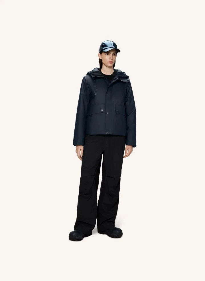 Rains - Nombre Chaqueta Corto Parka W3T3 | Azul Marino