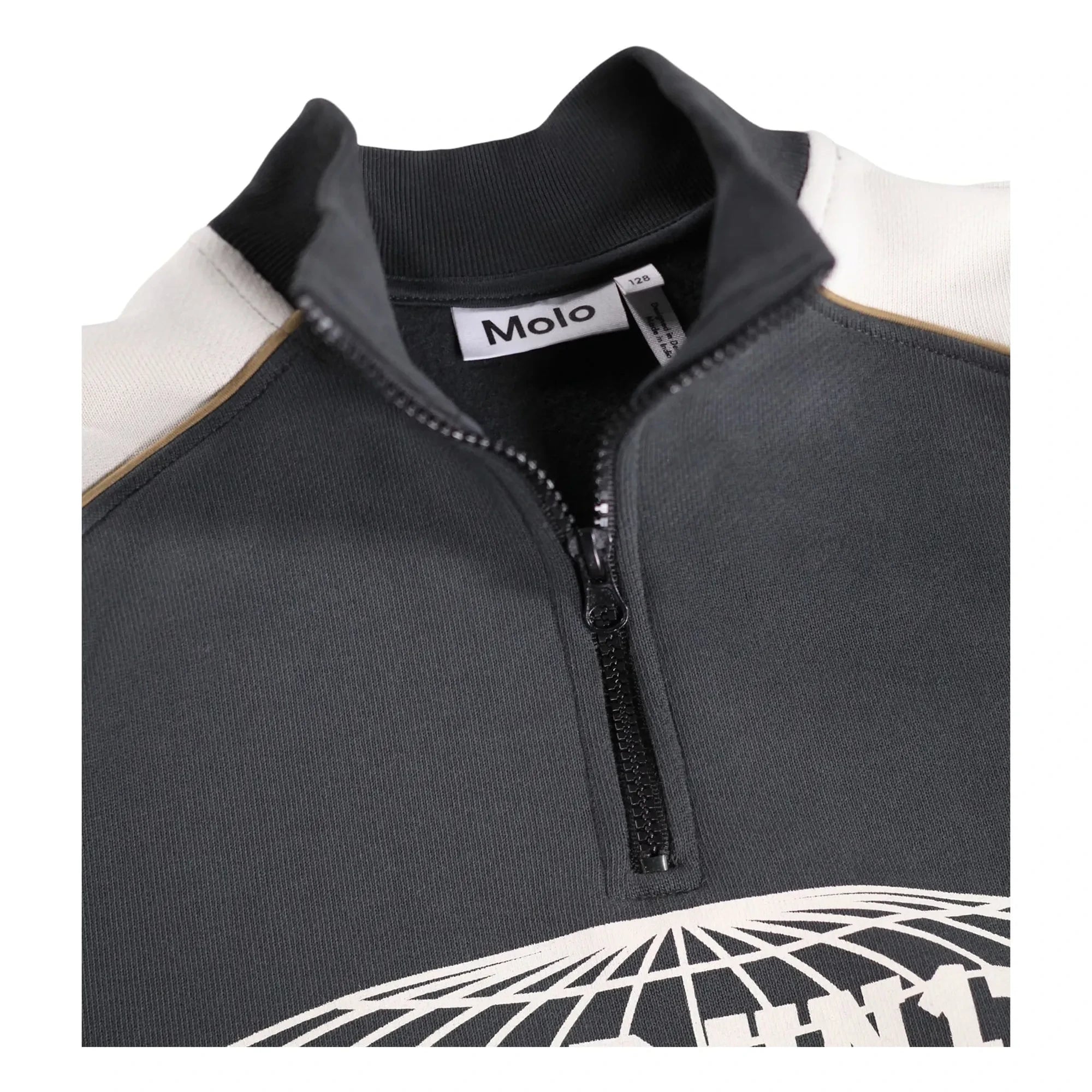 Molo - Marty organik pamuklu fermuarlı sweatshirt | Siyah