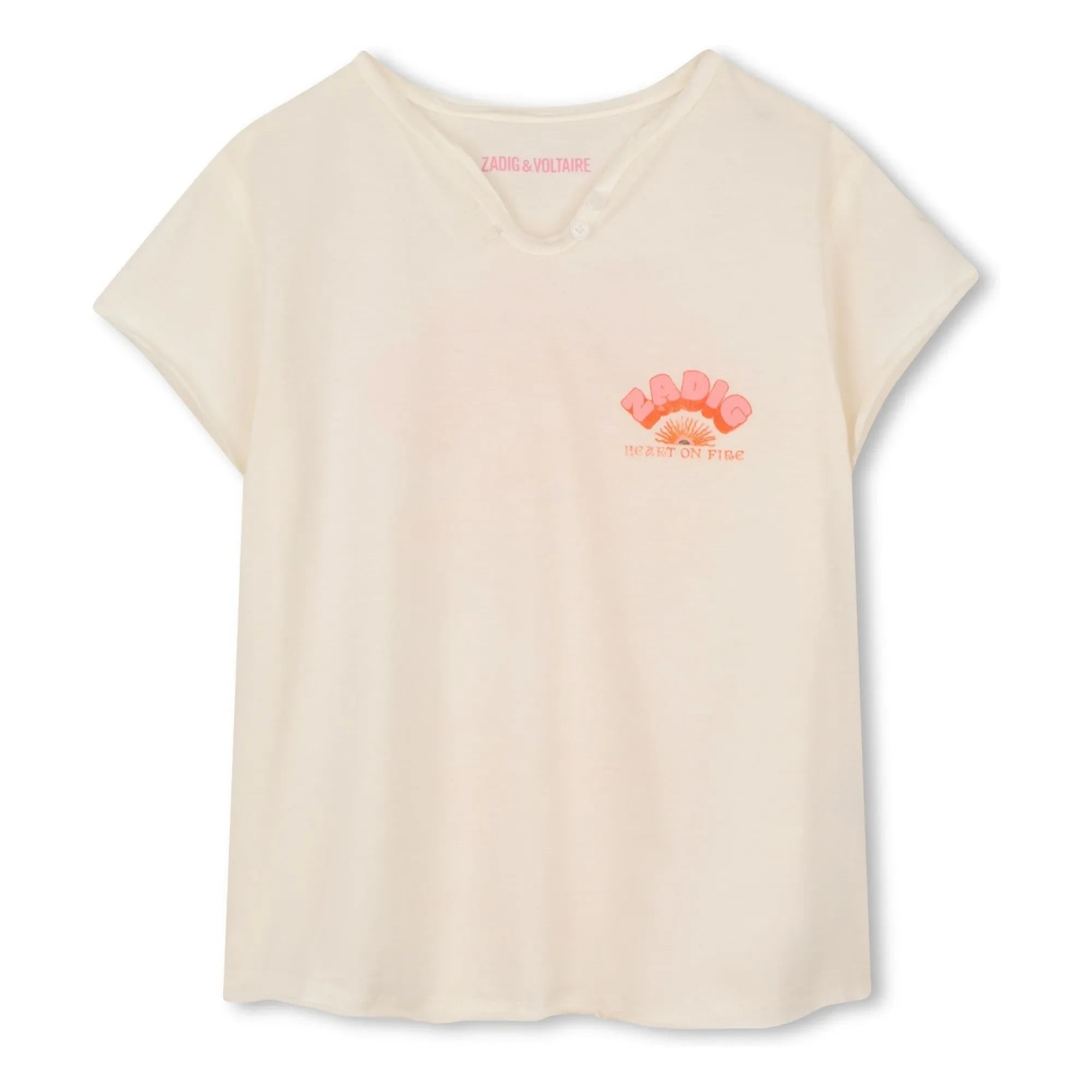 Zadig & Voltaire - Camiseta de piqué Heart On Fire | Crudo