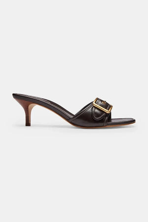 Coach sandalias de cuero de tacón bajo Margot Leather para mujer