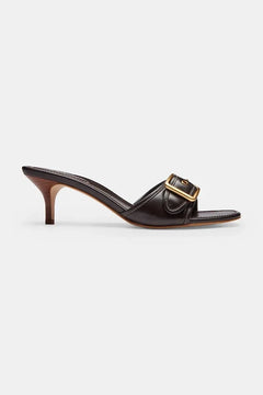 Coach sandalias de cuero de tacón bajo Margot Leather para mujer
