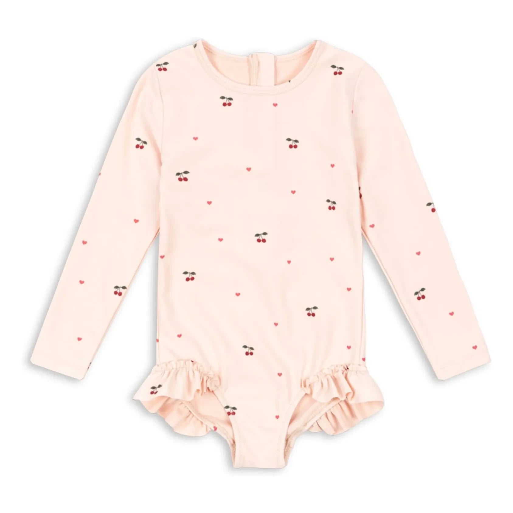 Konges Sløjd - Traje de baño de manga larga Merle Cerises Fibras Recicladas | Rosa claro