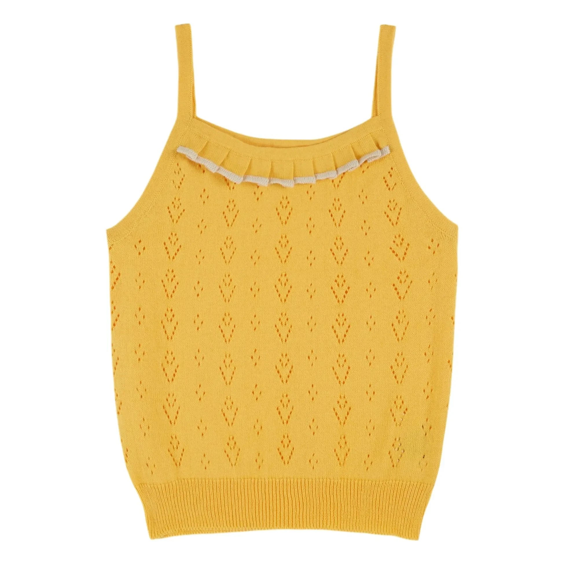 Emile et Ida - Camiseta de tirantes de malla | Amarillo
