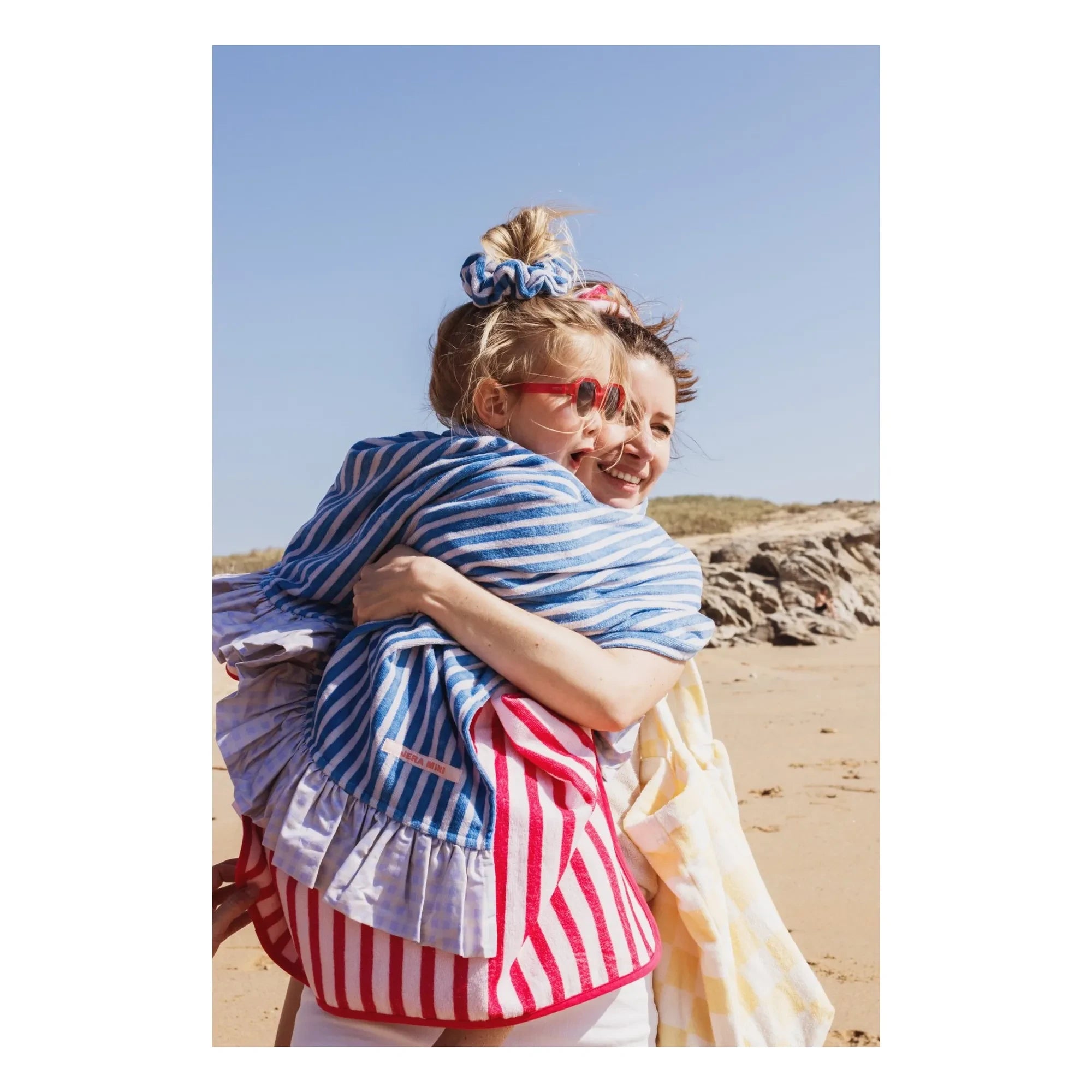 Jera Mini - Toalla de playa de rizo | Amarillo pálido