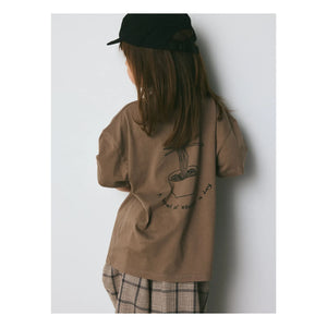 brunobruno nation - Nanna Nouilles Camiseta de Algodón Orgánico | Marrón