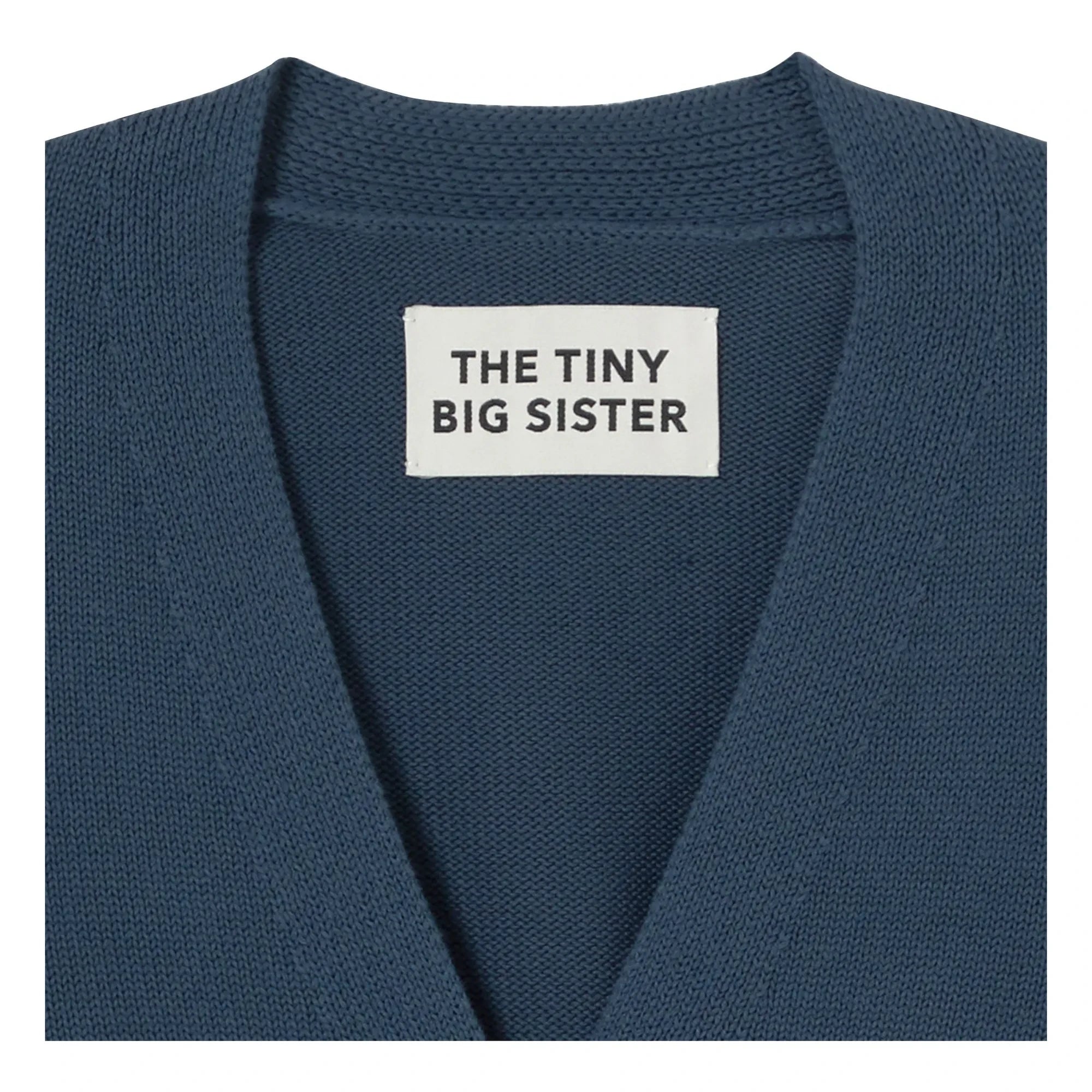 The Tiny Big Sister - Cardigan de cisne de algodón | Azul marino