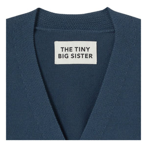 The Tiny Big Sister - Cardigan de cisne de algodón | Azul marino