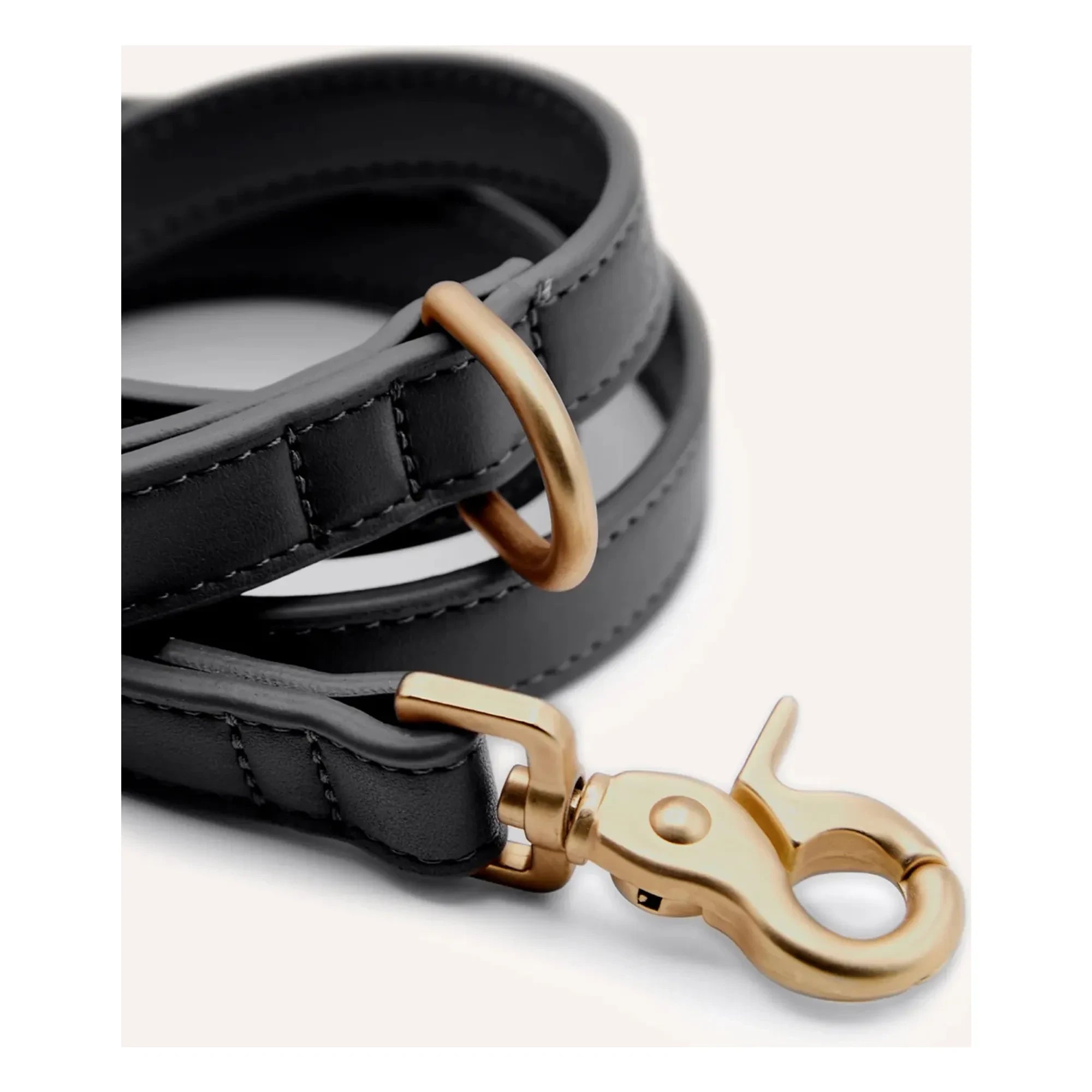 Cafide - Collar de perro de piel vegana | Negro