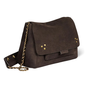 Jérôme Dreyfuss - Bolso Lulu M con Estampado de Cocodrilo Taurillon | Marrón