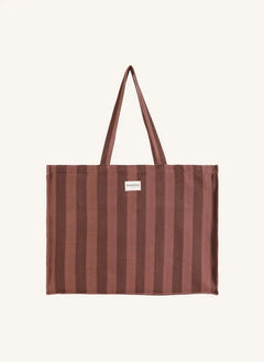 Gabrielle Paris - Saint-Honoré Çizgili Hafta Sonu Çantası | Terre cuite