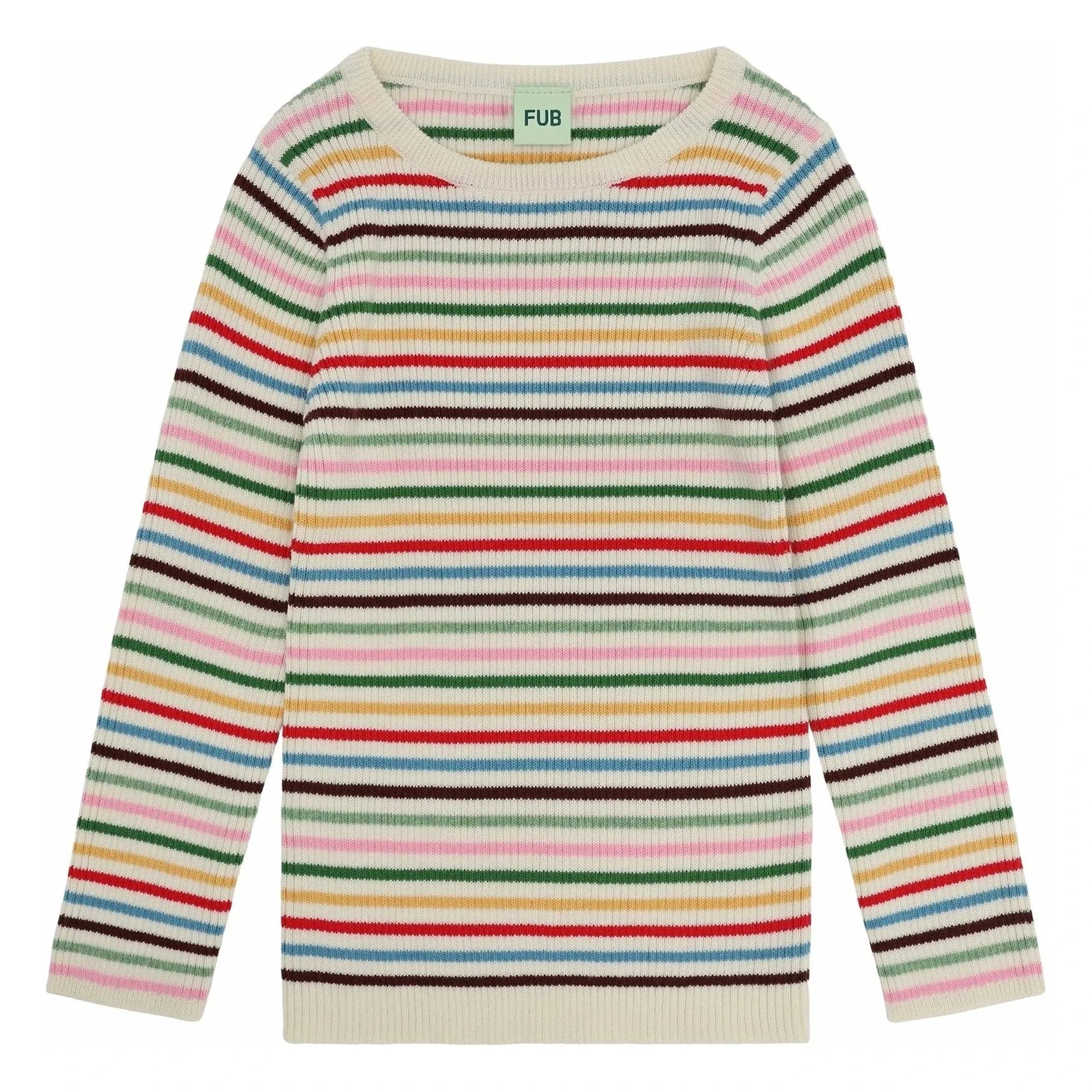 FUB - Jersey de Canalé Fino de Algodón Orgánico | Rojo