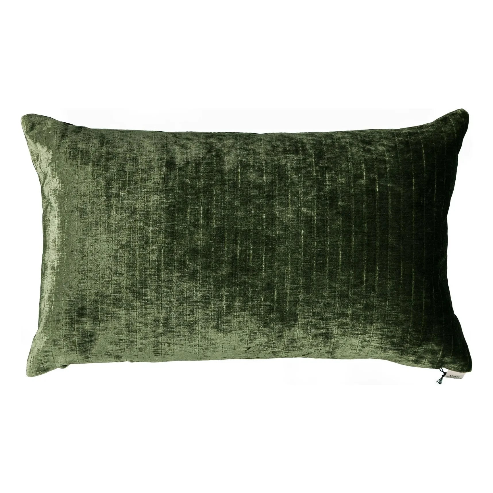 The Socialite Family - Cojín rectangular Carino terciopelo brillante | Verde oliva