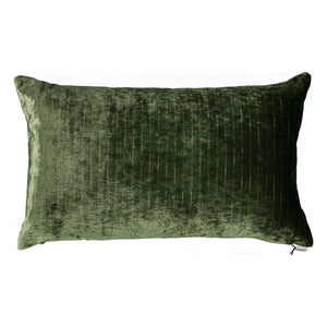 The Socialite Family - Cojín rectangular Carino terciopelo brillante | Verde oliva
