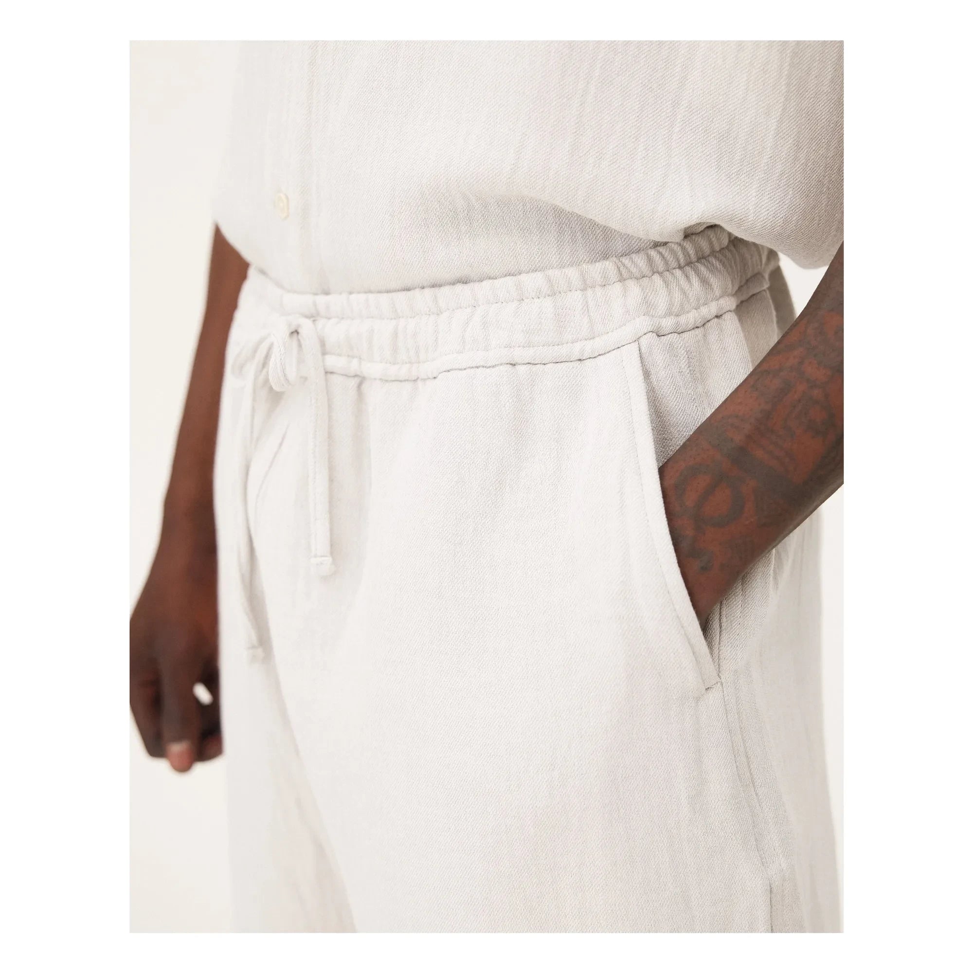 Noyoco - Camisa de lino Orleans | Gris claro