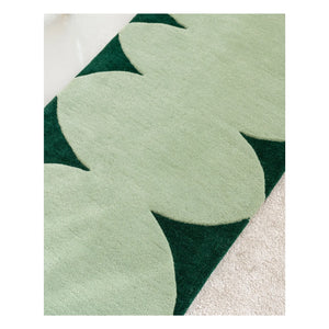 Tarta Gelatina - Alfombra de lana saltarina | Verde