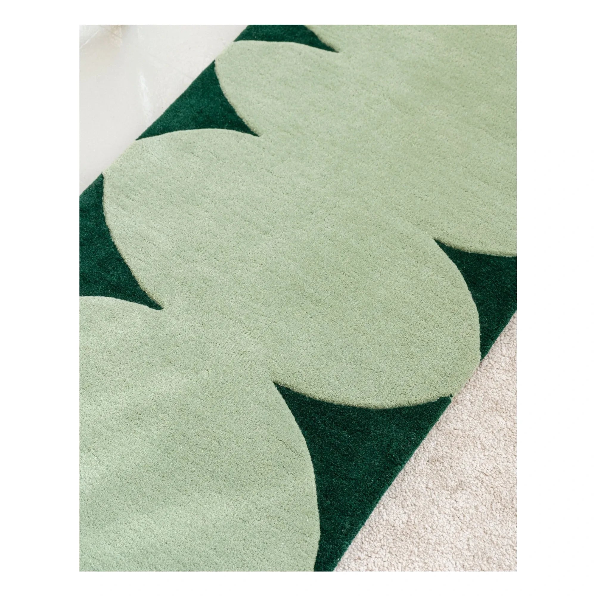 Tarta Gelatina - Alfombra de lana saltarina | Verde