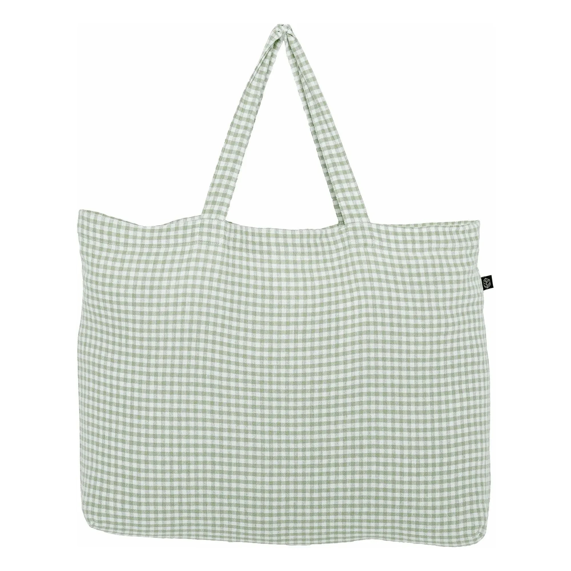 Haomy - Piana II bolso tote a cuadros | Verde almendra