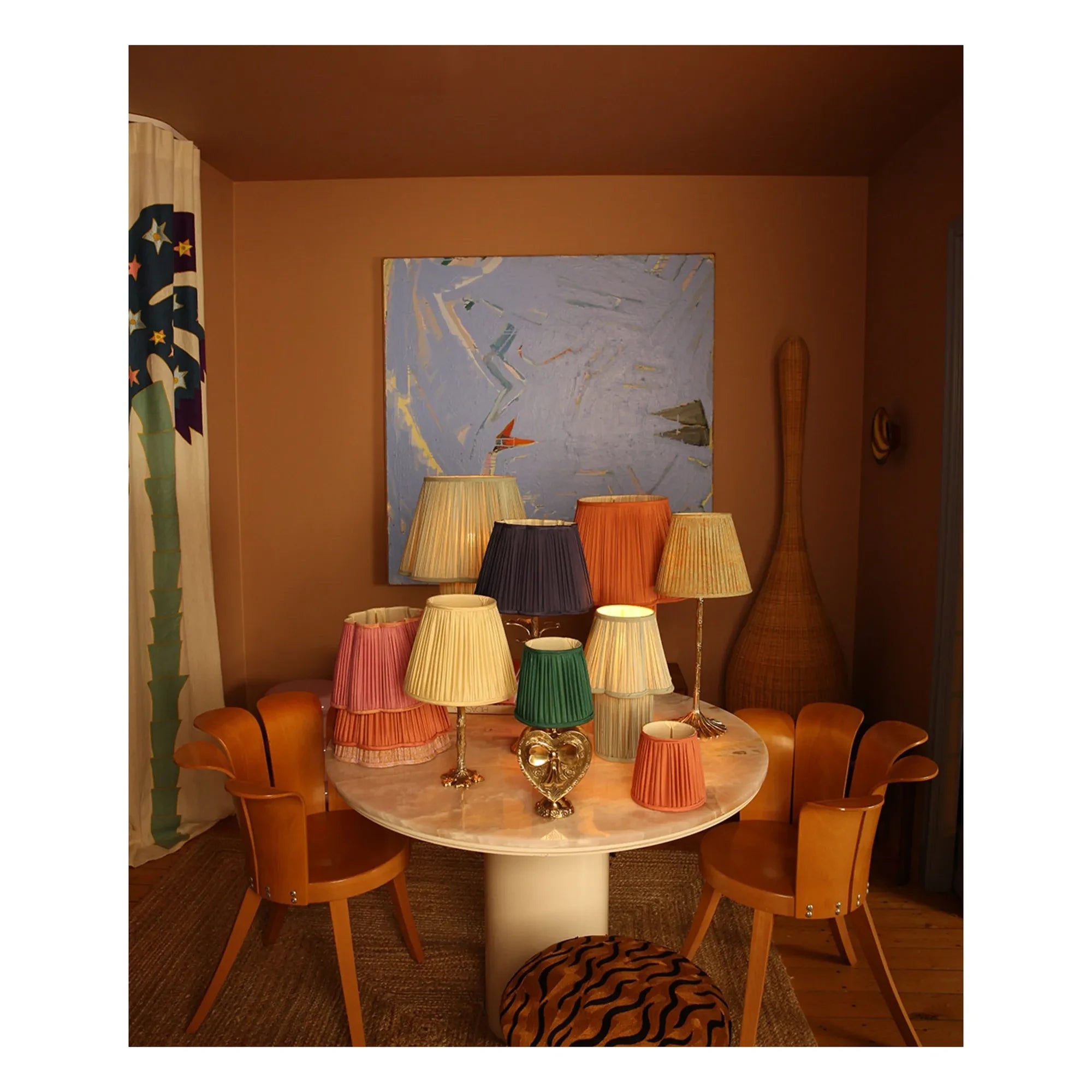 Doing Goods - Pantalla de algodón estampado Kiara | Verde claro