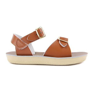 Salt-Water - Sandalias impermeables de piel con doble hebilla Surfer | Camel