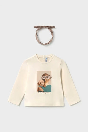 Blusa de Mayoral de manga larga de algodón y elastano para niños