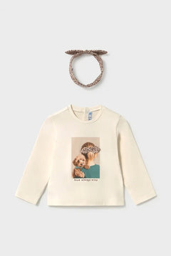 Blusa de Mayoral de manga larga de algodón y elastano para niños