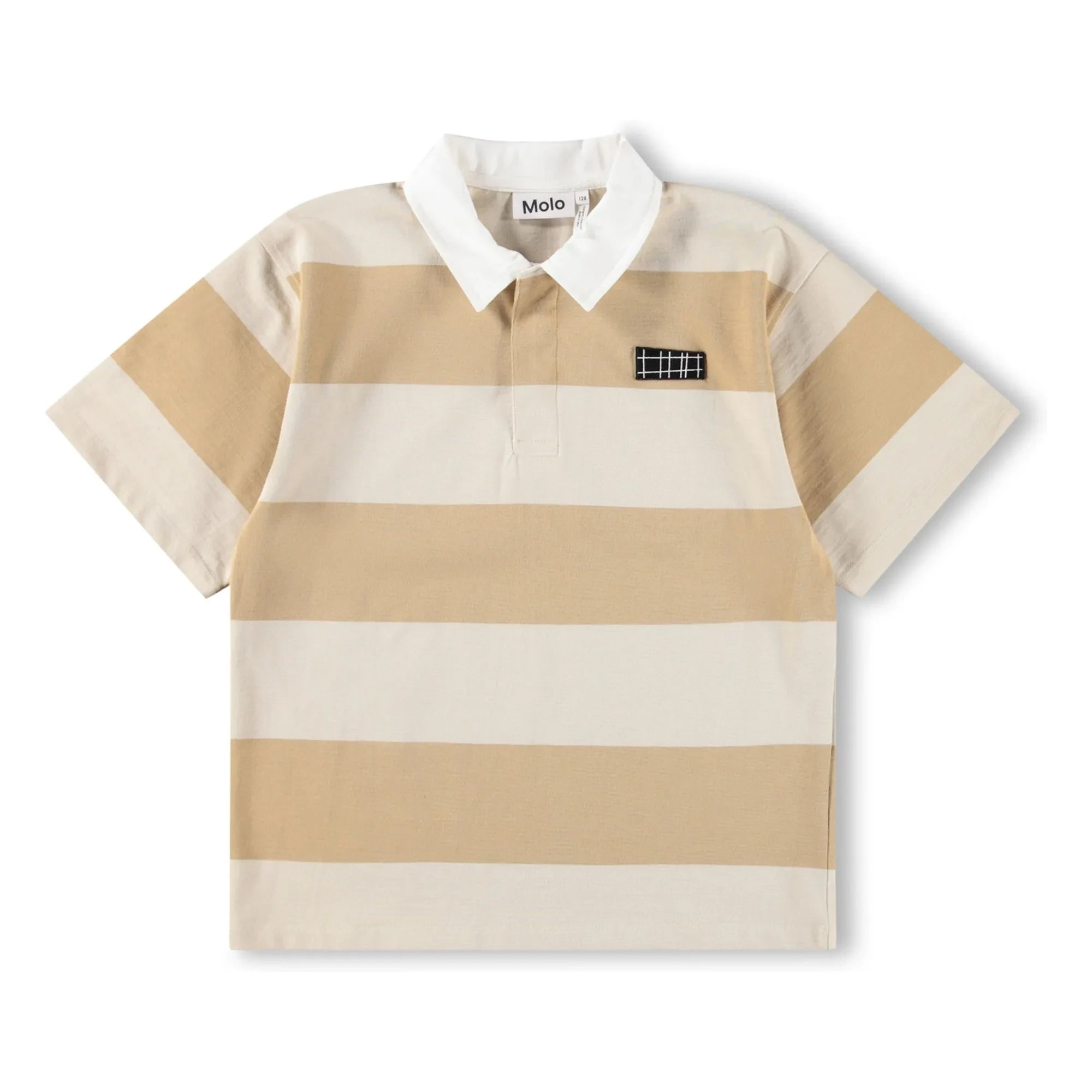 Molo - Polo de algodón orgánico a rayas Reef | Beige