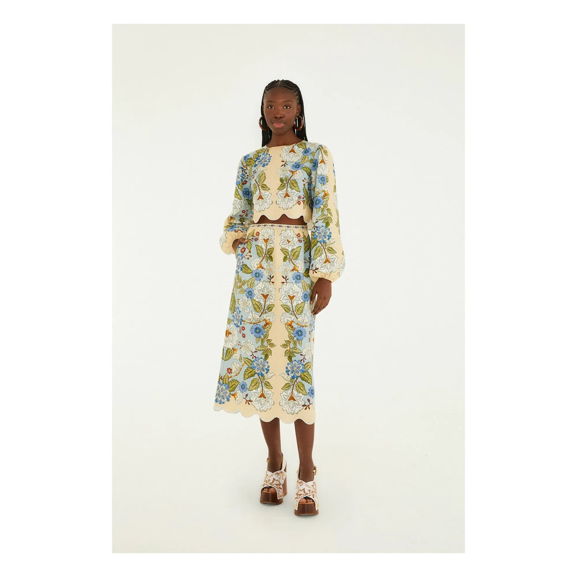 Farm Rio - Blusa de lino Garden | Arena