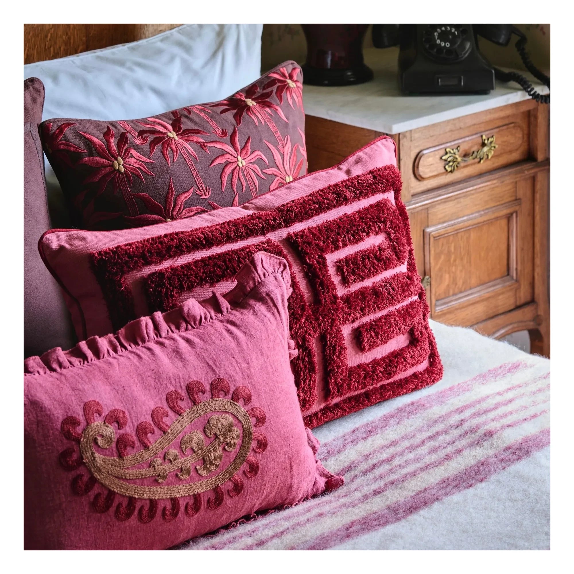 Funda de almohada Palais - Laura | Chocolate