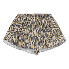 Repose AMS - Falda corta de algodón orgánico con estampado de leopardo | Marrón claro