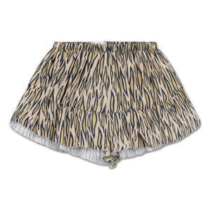 Repose AMS - Falda corta de algodón orgánico con estampado de leopardo | Marrón claro
