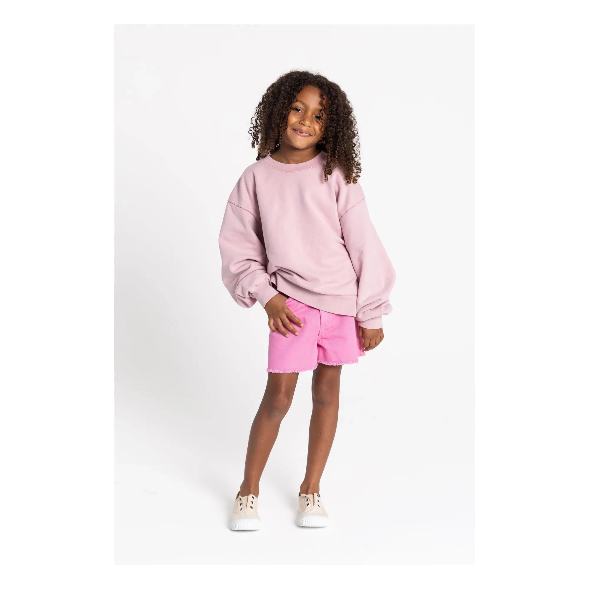 Smallable Kid - Sudadera de algodón orgánico Maia | Rosa Polvo