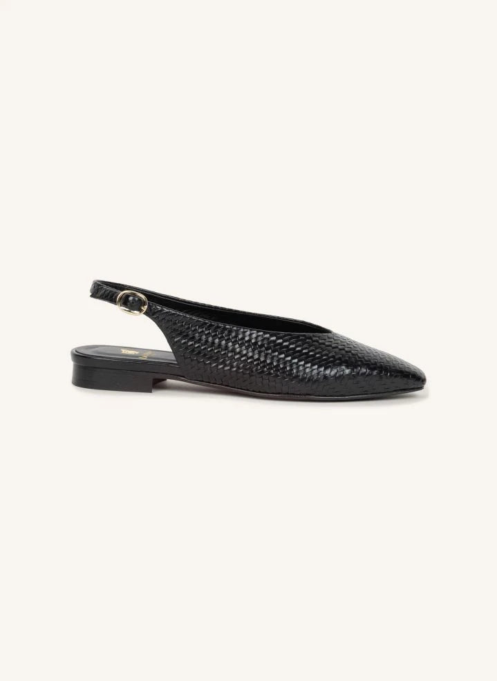 Bobbies - Anouk Zapatos de Cuero Trenzados | Negro