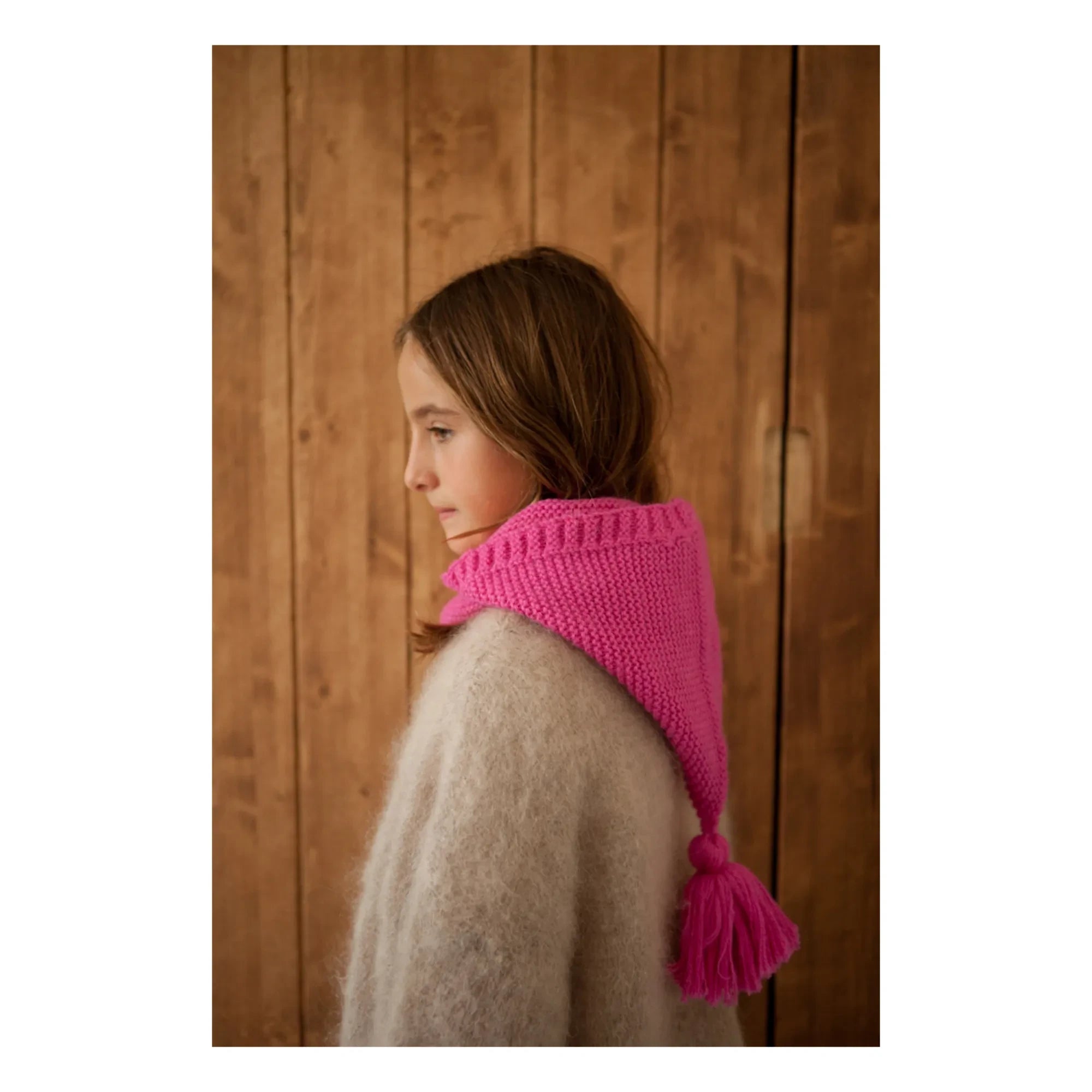 Marlot Paris - Pasamontañas Lutin de alpaca bebé | Fucsia
