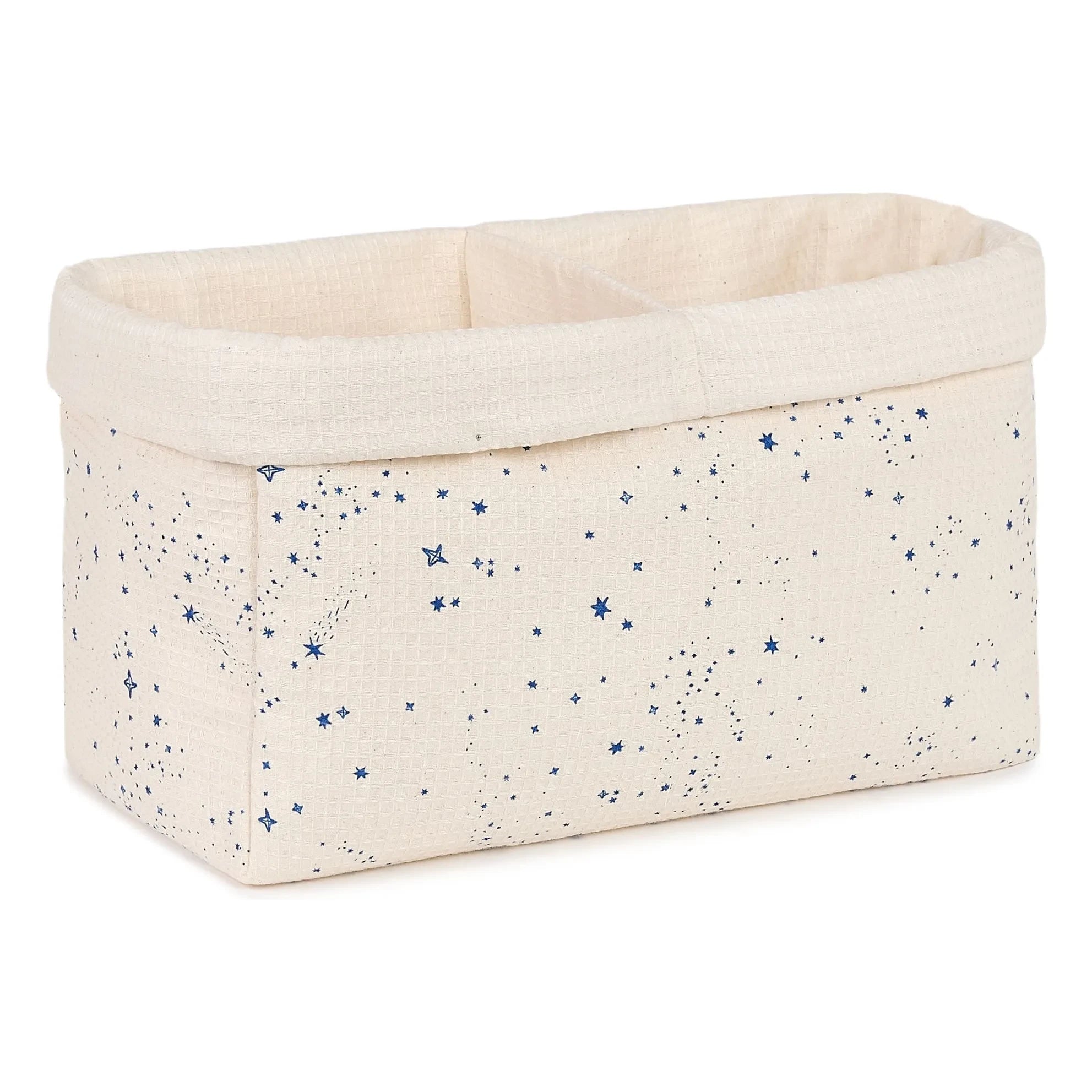 Nobodinoz - Cesta de almacenaje con dos compartimentos Milky Way azul