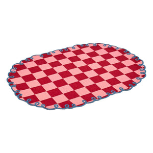 Bitossi - Juego de 2 manteles individuales a cuadros Dama Rosa | Rojo